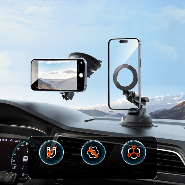 Magnetic Car Phone Holder — 360° Rotation, Strong Suction Mount