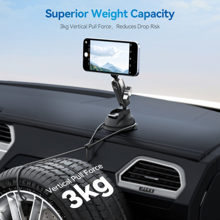 Magnetic Car Phone Holder — 360° Rotation, Strong Suction Mount
